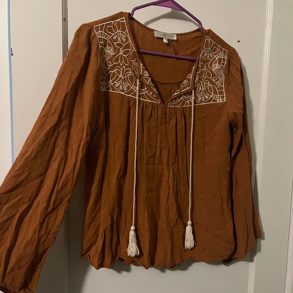Boho embroidered blouse